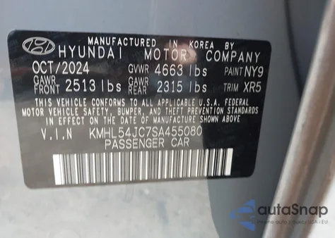 2025 Hyundai Sonata N Line from USA, damaged, VIN KMHL54JC7SA455080